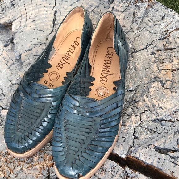 Caramba Harachi Leather Sandals in Midnight Blue - Picture 2 of 10